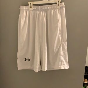 White Under Armour gym shorts